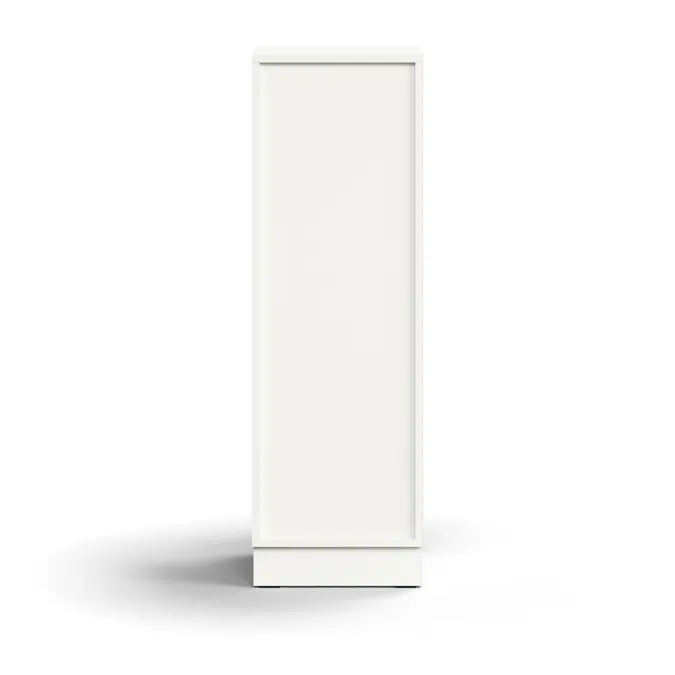 Cabinet QBUS, 2 shelves, base frame, handle, 1252x400x420 mm