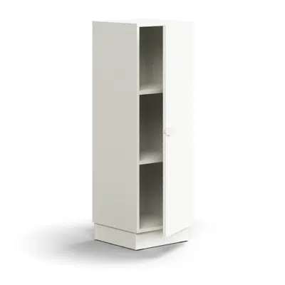 Cabinet QBUS, 2 shelves, base frame, handle, 1252x400x420 mm