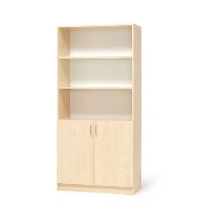 Wooden storage cabinet THEO with half doors 1000x320x2100mm