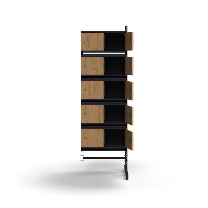 Shoe cabinet ENTRY, add-on floor unit, 20 wooden doors, 1800x600x600 mm