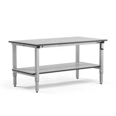 Height adjustable workbench MOTION + bottom shelf 1500x800mm