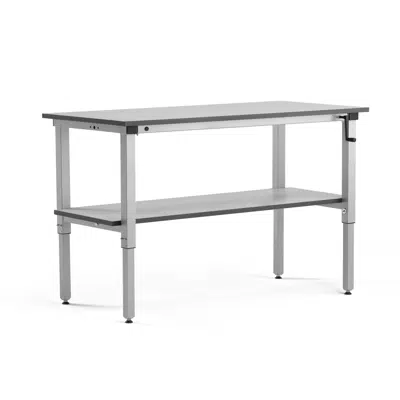 Height adjustable workbench MOTION + bottom shelf 1500x600mm