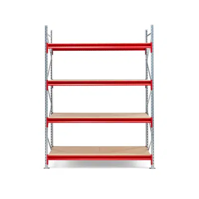 Imagem para Widespan shelving TOUGH 1800x2500x1000mm Wooden shelves}