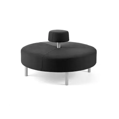 Ottoman DOT with rounded backrest 1300mm