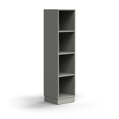 Image for Bookcase QBUS, 3 shelves, base frame, 1636x400x400 mm