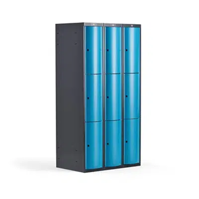 Image for Compartment Locker Curve 900mm 3 Sections 9 Doors