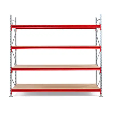 Imagem para Widespan shelving TOUGH 2700x2500x1000mm Wooden shelves}