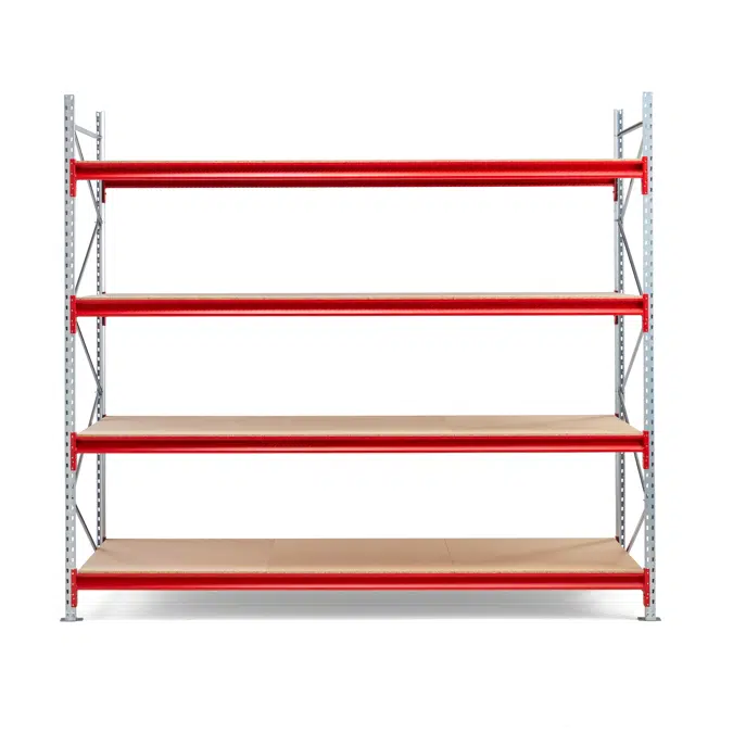 Widespan shelving TOUGH 2700x2500x1000mm Wooden shelves