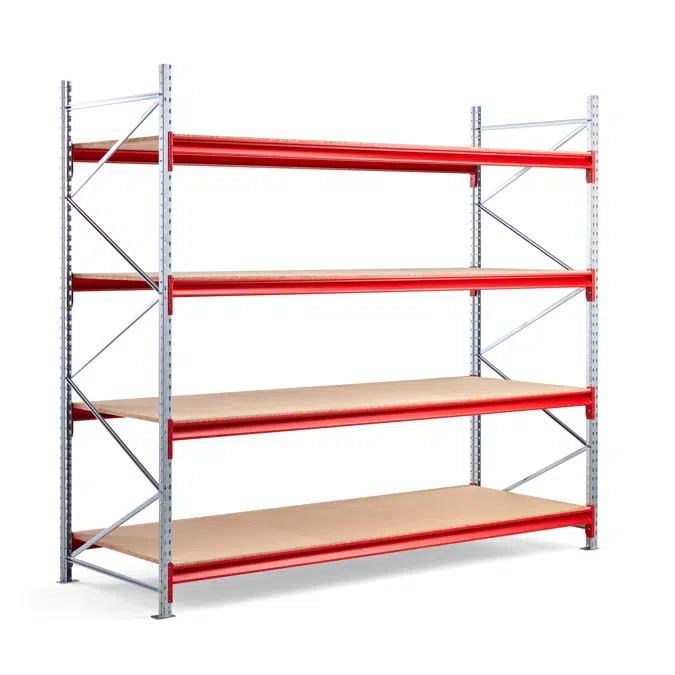 Widespan shelving TOUGH 2700x2500x1000mm Wooden shelves