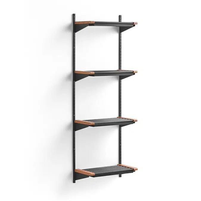 Cloakroom JEPPE with 4 shoe shelves 1790x600x310mm