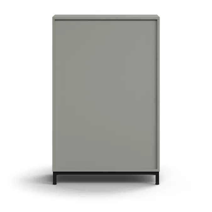 Cabinet QBUS, 2 shelves, leg frame, handles, 1252x800x420 mm