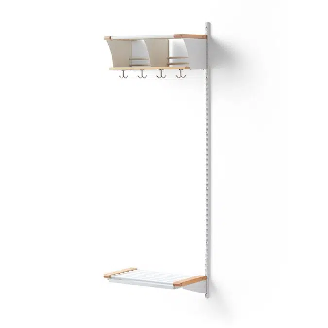 Cloakroom JEPPE with 2 chubbys add-on unit 1790x600x310mm