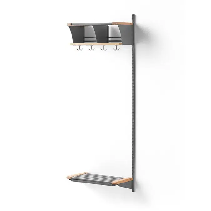 Cloakroom JEPPE with 2 chubbys add-on unit 1790x600x310mm