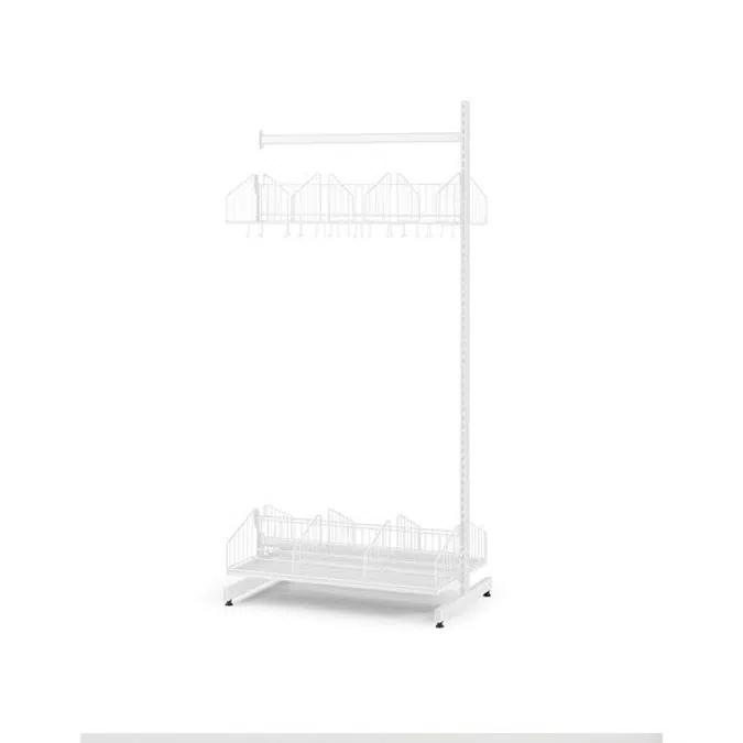 Floor standing cloakroom unit TRÅD add-on unit 900x2000mm
