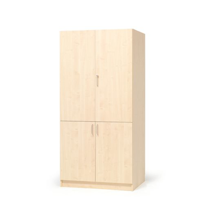 Image for Wooden storage cabinet THEO 4 doors 1000x470x2100mm