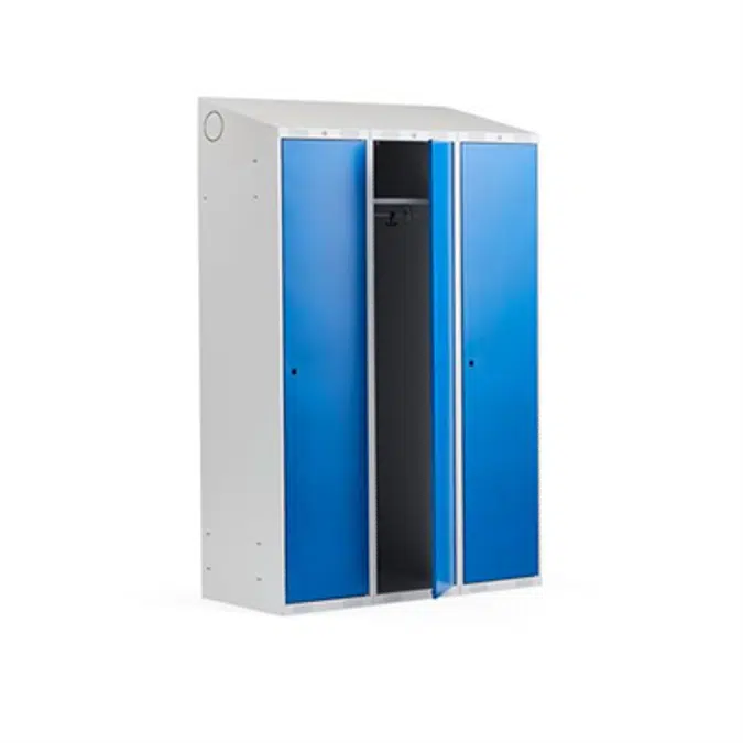 Clothing Locker Classic 400mm Sloping Roof 3 Sections