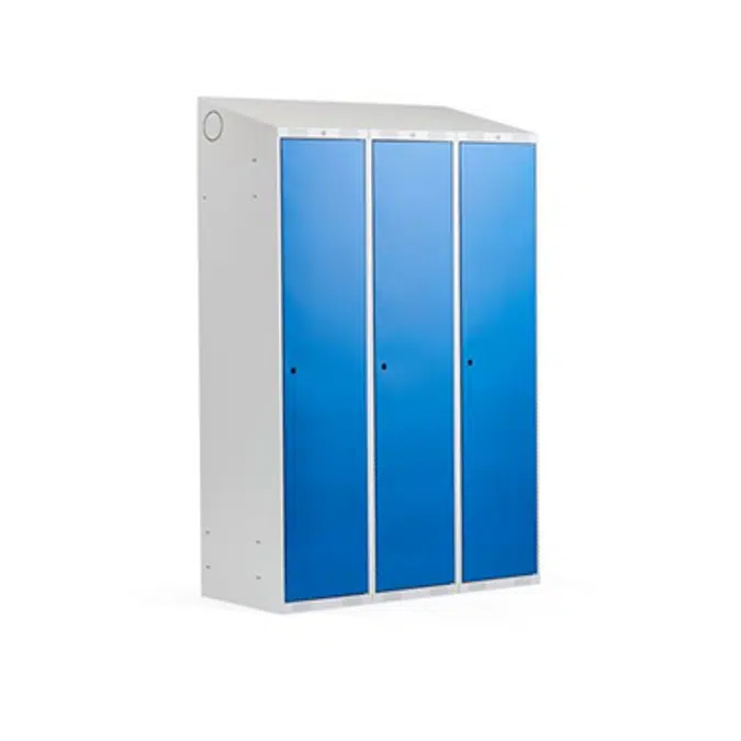 Clothing Locker Classic 400mm Sloping Roof 3 Sections