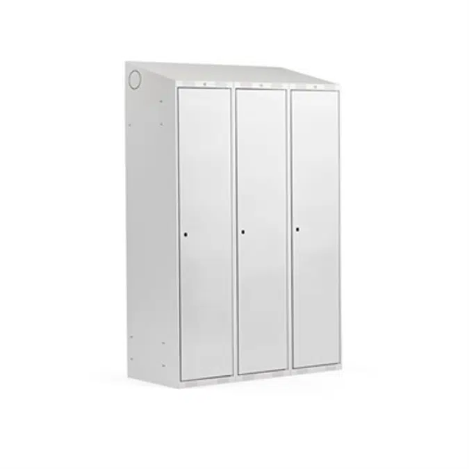 Clothing Locker Classic 400mm Sloping Roof 3 Sections