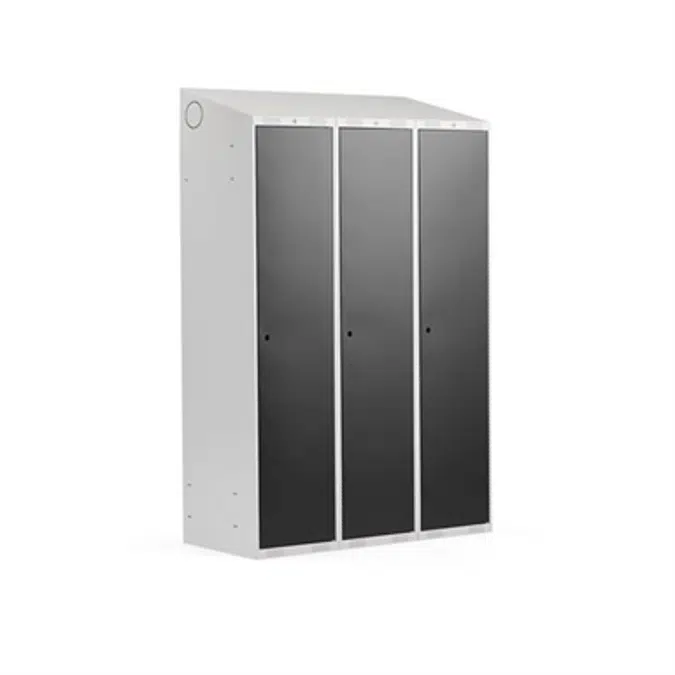 Clothing Locker Classic 400mm Sloping Roof 3 Sections