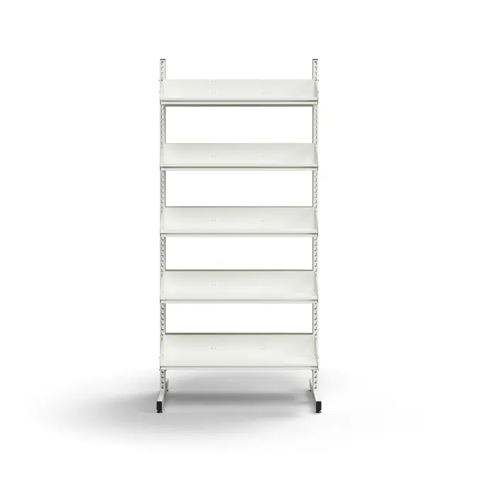 Cloakroom unit ENTRY, basic floor unit, 10 shoe shelves, 1800x900x600 mm