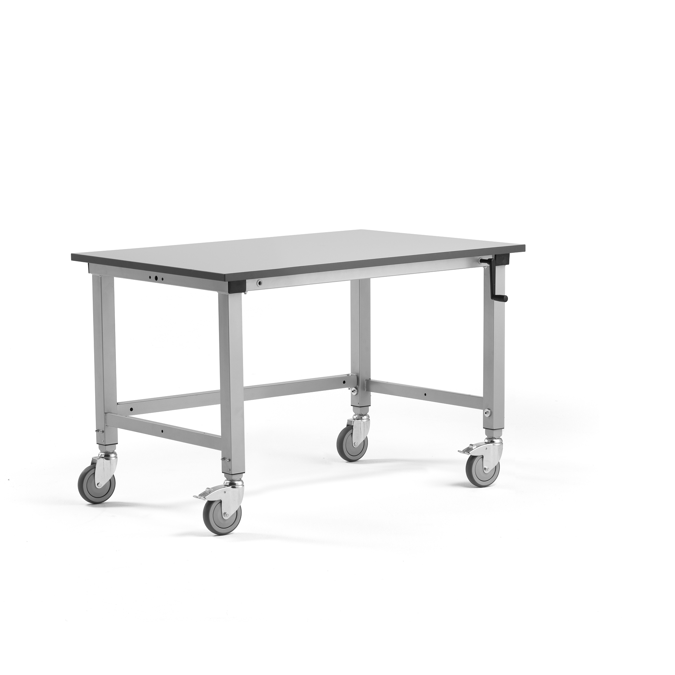 Height adjustable mobile workbench MOTION manual 1200x800mm
