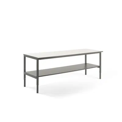 Worktable CARGO 2400x750mm with bottom shelf