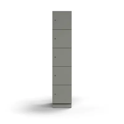 Compartment locker QBUS, 5 comps, base frame, 2020x400x570 mm