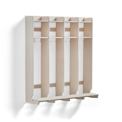Image for Cloakroom unit EBBA wall mounted 4 section