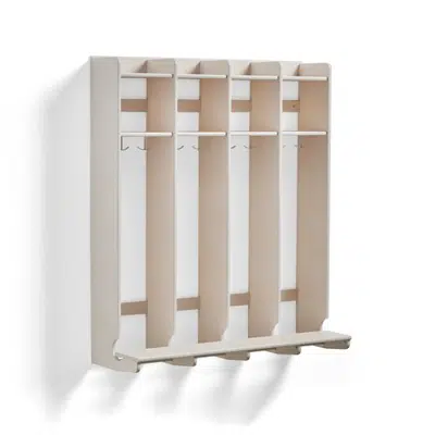 Cloakroom unit EBBA wall mounted 4 section