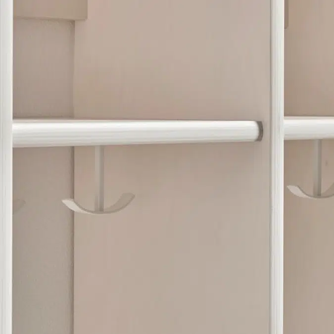 Cloakroom unit EBBA wall mounted 4 section