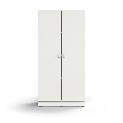 Cabinet QBUS, 3 shelves, base frame, handles, 1636x800x420 mm图像