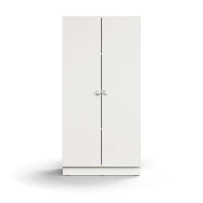 Cabinet QBUS, 3 shelves, base frame, handles, 1636x800x420 mm