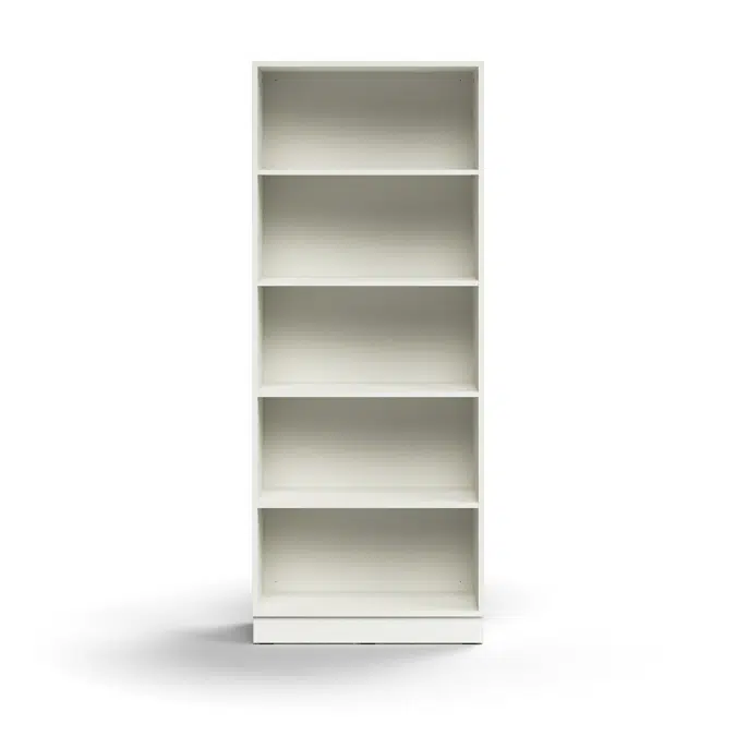 Bookcase QBUS, 4 shelves, base frame, 2020x800x400 mm