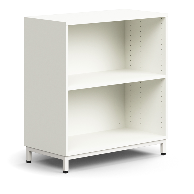 Bookcase QBUS, 1 shelf, leg frame, 868x800x400 mm