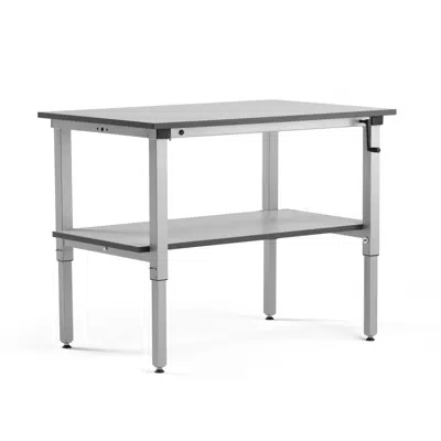 Height adjustable workbench MOTION + bottom shelf 1200x800mm