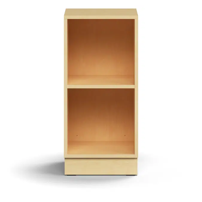 Bookcase QBUS, 1 shelf, base frame, 868x400x400 mm