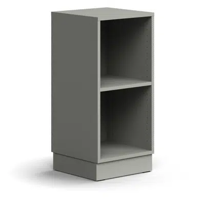 Bookcase QBUS, 1 shelf, base frame, 868x400x400 mm