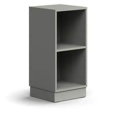 Imagem para Bookcase QBUS, 1 shelf, base frame, 868x400x400 mm}