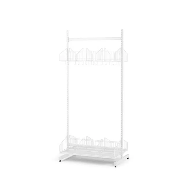 Floor standing cloakroom unit TRÅD basic unit 900x2000mm