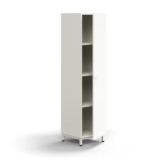 Cabinet QBUS, 3 shelves, leg frame, handle, 1636x400x420 mm