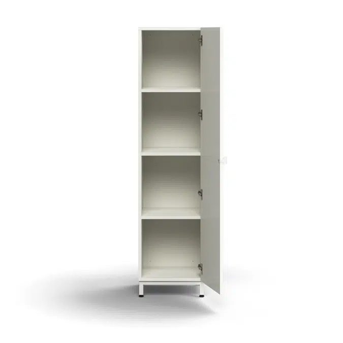 Cabinet QBUS, 3 shelves, leg frame, handle, 1636x400x420 mm