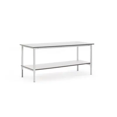 Height adjustable workbench MOTION + bottom shelf manual,2000x800mm