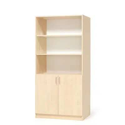 Wooden storage cabinet THEO with half doors 1000x470x2100mm