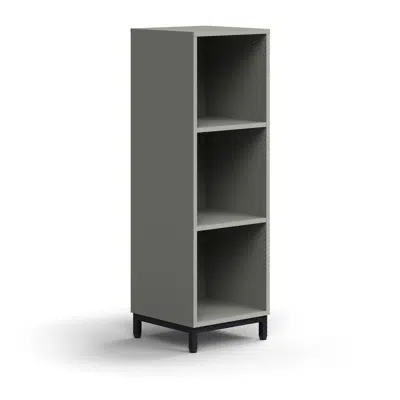 Bookcase QBUS, 2 shelves, leg frame, 1252x400x400 mm