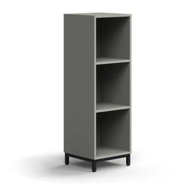 Bookcase QBUS, 2 shelves, leg frame, 1252x400x400 mm için görüntü