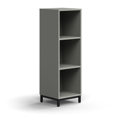 Image for Bookcase QBUS, 2 shelves, leg frame, 1252x400x400 mm