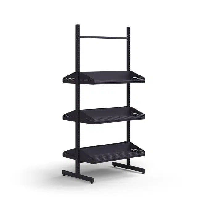 Cloakroom unit ENTRY, basic floor unit, 6 shoe shelves, 1800x900x600 mm