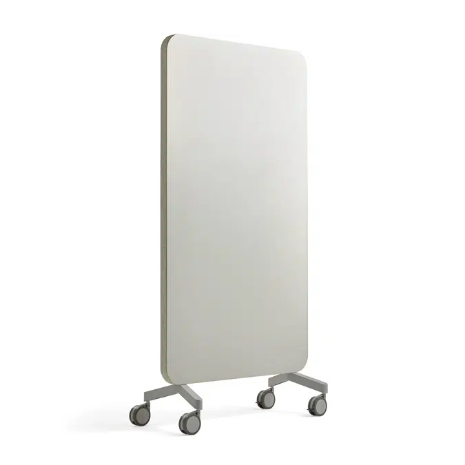 Mobile glass board MARY with acoustic back panel
