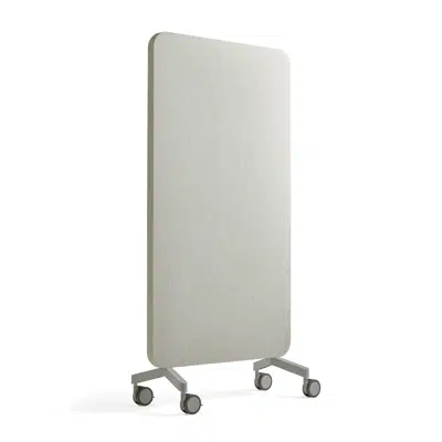 Mobile glass board MARY with acoustic back panel
