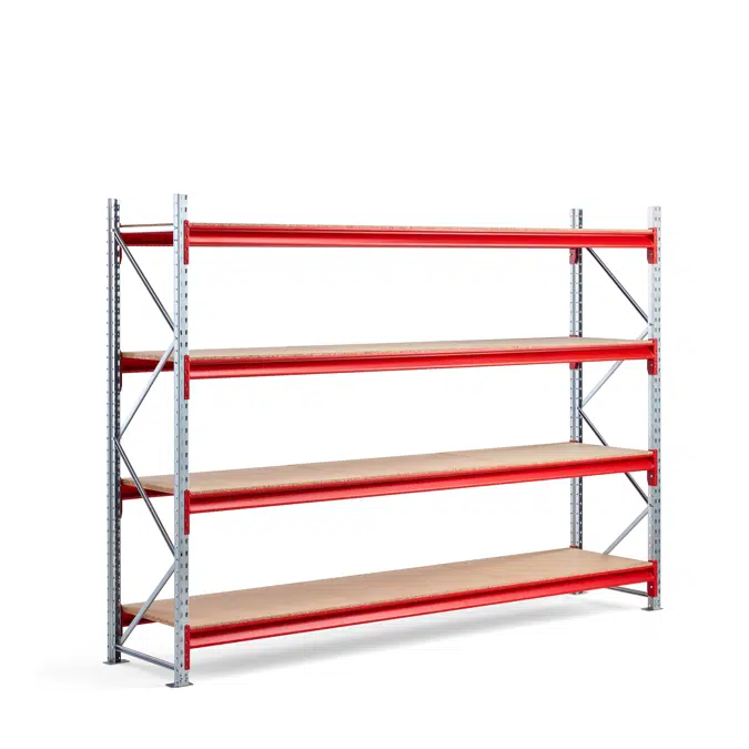 Widespan shelving TOUGH 2700x2000x600mm Wooden shelves